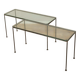 Glass table set, 1980s