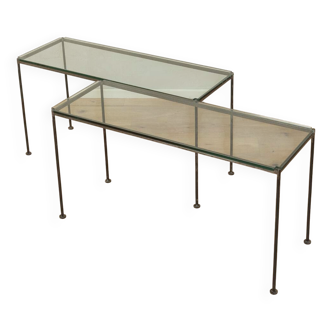 Ensemble de table en verre, années 80