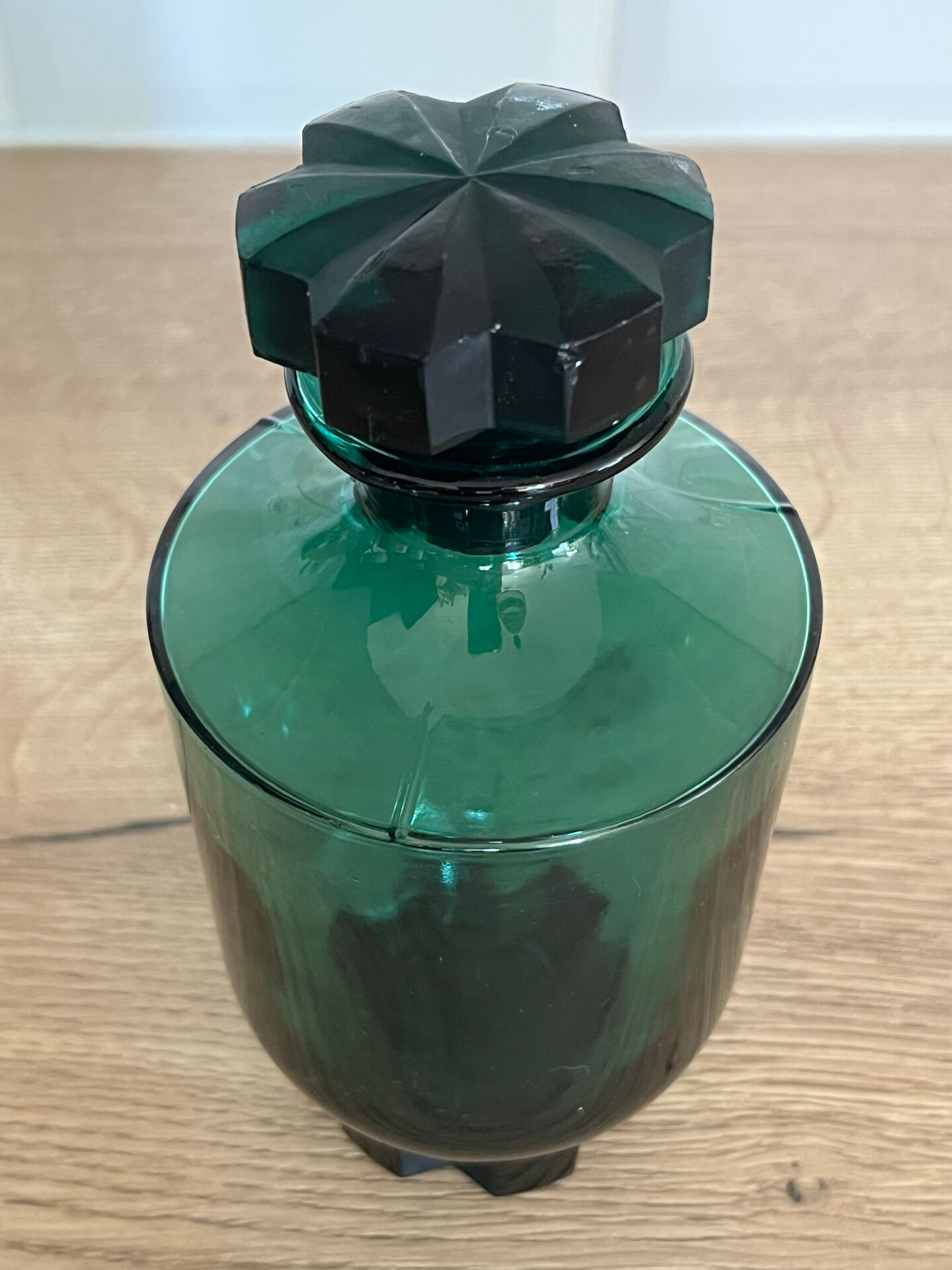 Art Deco glass bottle flask