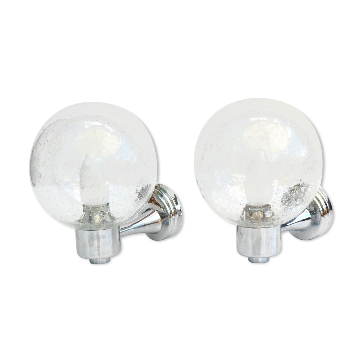 1980s pair of wall lamps, Karl Lenz, Germany