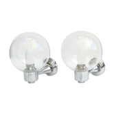 1980s pair of wall lamps, Karl Lenz, Germany