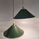 Pair of conical suspensions in green enamelled sheet metal