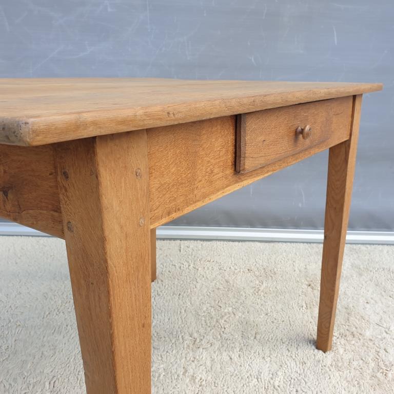 Office table campaign XIXth solid oak