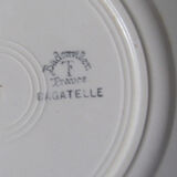 4 flat plates faience Badonviller trifle