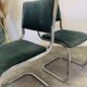 Pair of chrome blue chairs  70