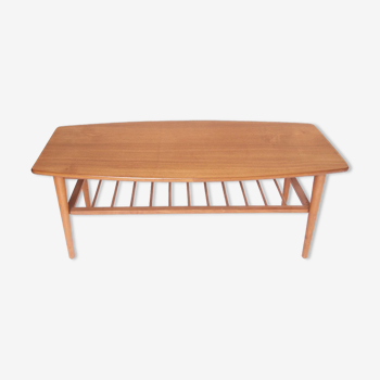 Table basse scandinave vintage double plateau