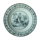 CHOISY HOLLOW PLATE IN FINE FAIENCE ON THE THEME OF THE MONTHS "APRIL"