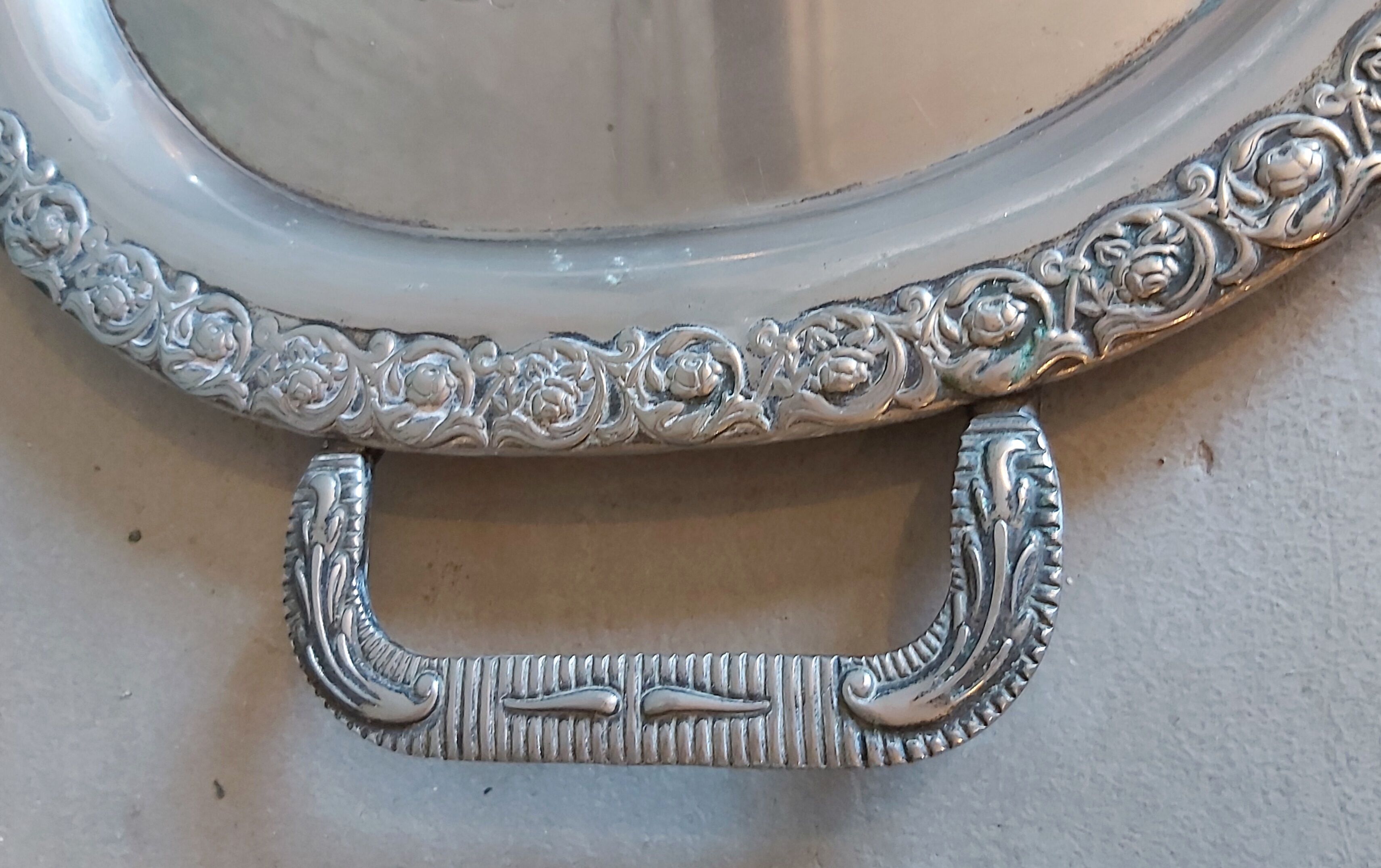 Vintage Swedish tray, silver plated