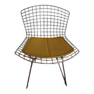 Chaise Harry Bertoia Édition Vintage Chromée par Knoll