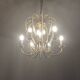 Lampadario stile romantico in ottone e cristalli