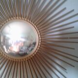 Large brass sun mirror diameter 71 cm