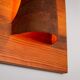 Rectangular pinewood wall lamp with bur wood veneer shades