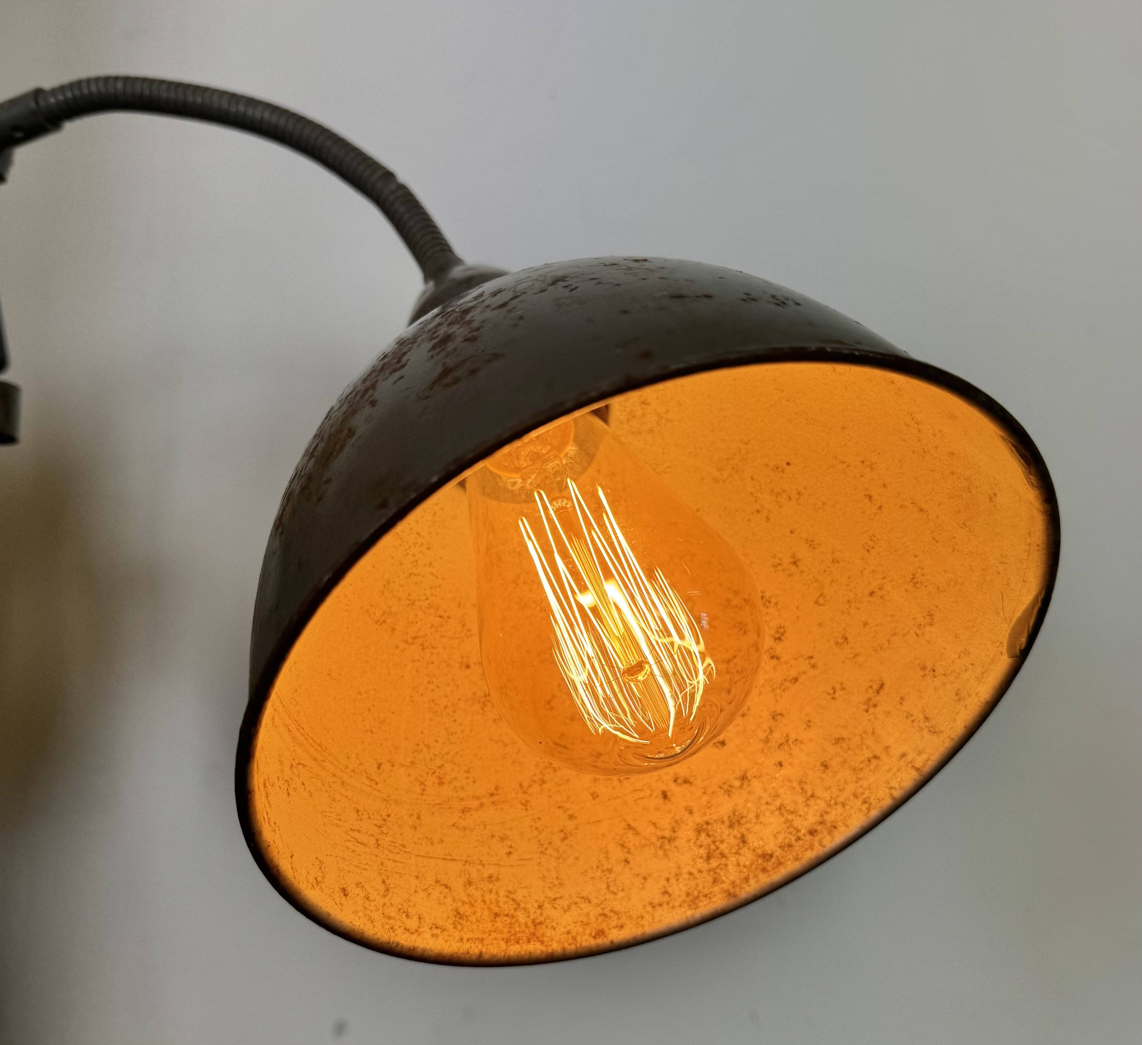 Grey Industrial Scissor Wall Lamp from Elektroinstala, 1960s