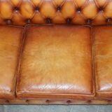 Chesterfield suite three-piece leather set