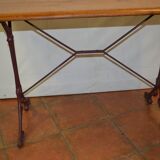 Oak and cast-iron bistro table