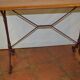 Oak and cast-iron bistro table