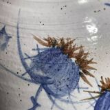 Marcy signed pitcher / terracotta ceramic carafe