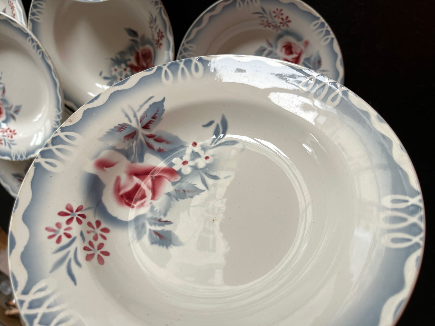 12 plates Digoin Sarreguemines Olga