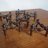 Candleholders by Ceasar Stoffi & Fritz Nagel for BMF, 1960s, Set of 6