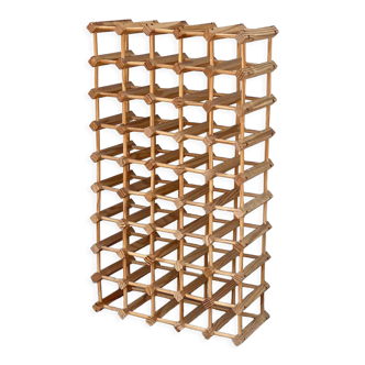 XL Vintage free standing wooden wine rack - atomic