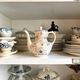Sarreguemines coffee pot in white and blue earthenware, "Copenhagen" pattern - early 20th century