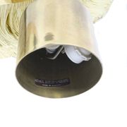 Hans-Agne Jakobsson T-603 pendant lamp in brass with yellow fringes.