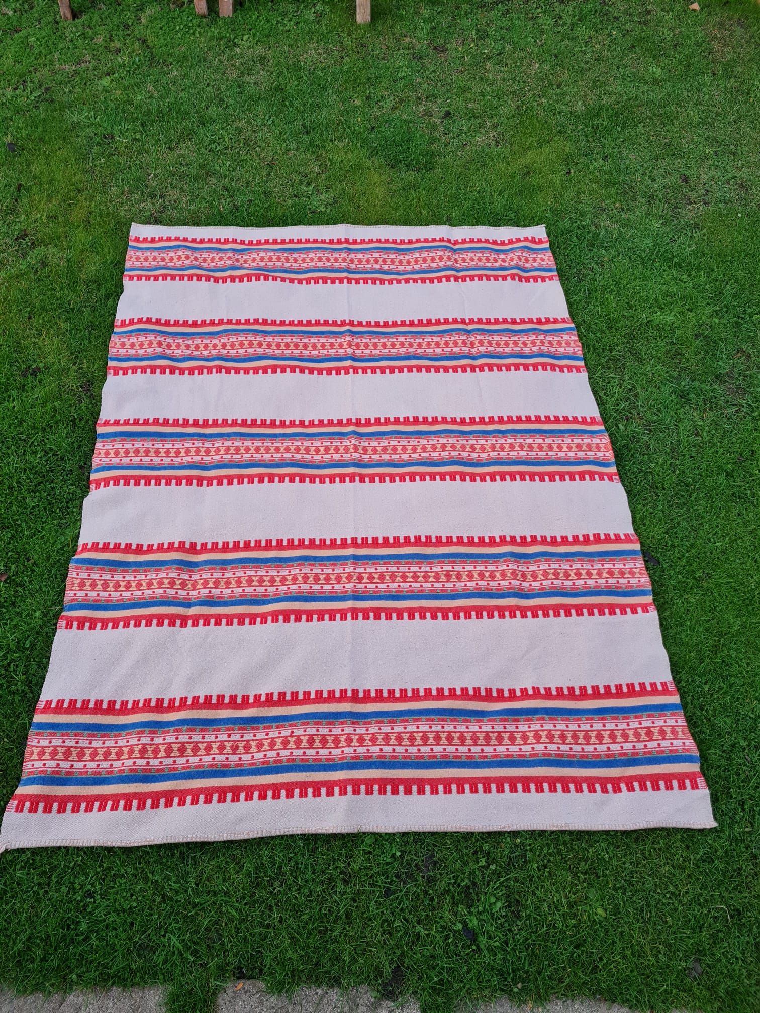 Handmade kilim carpet in cotton and wool 165x230cm