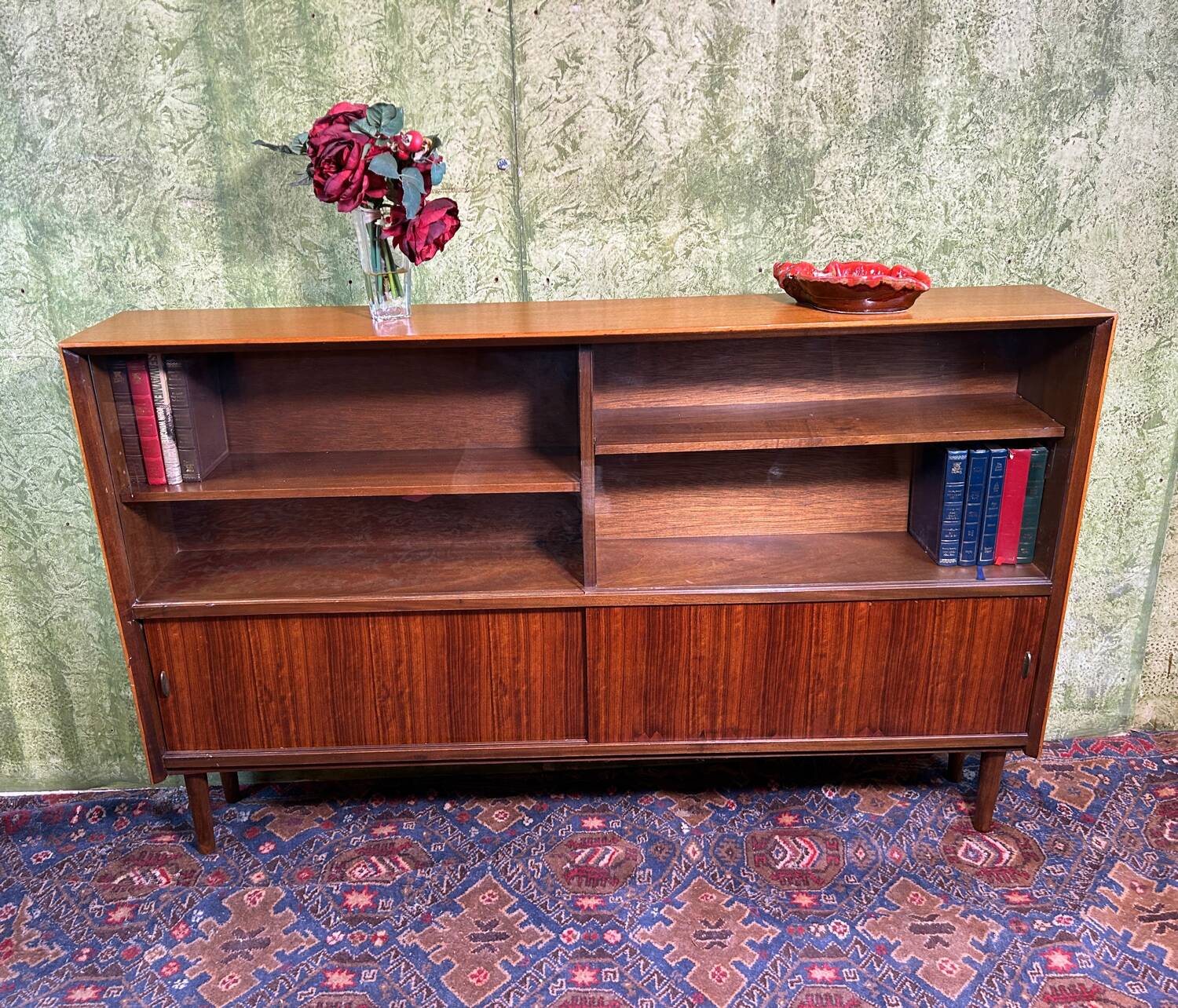 Mid century retro vintage teak bookcase 1960