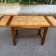 Farmhouse style solid wood and tile kitchen dining table