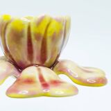 Salières fleurs en métal émaillé