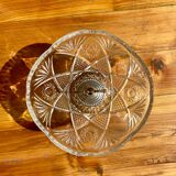 Vintage chiseled glass cup