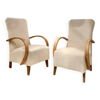 Pair of modernist, art deco style armchairs