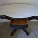 Table violon Napoléon III en bois noirci et marbre blanc, XIXe siècle