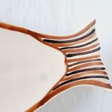 Impressive fish service 12 plates and 1 ceramic tray Author Quimper 1970s.