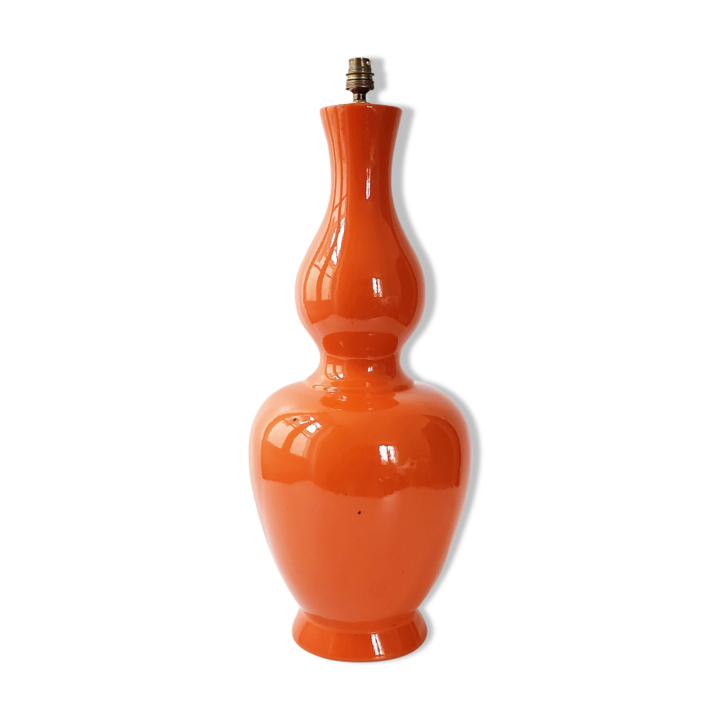 Pied de lampe du XXe siècle a baïonnette en céramique