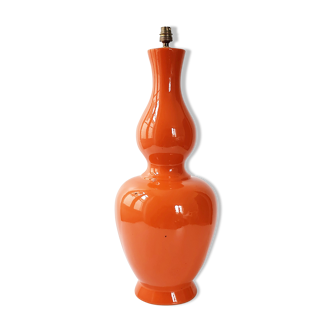 Pied de lampe vintage 1960 céramique orange