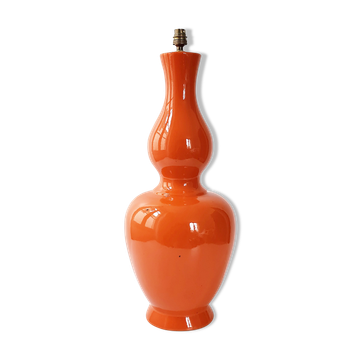 Vintage lamp foot 1960 ceramic orange