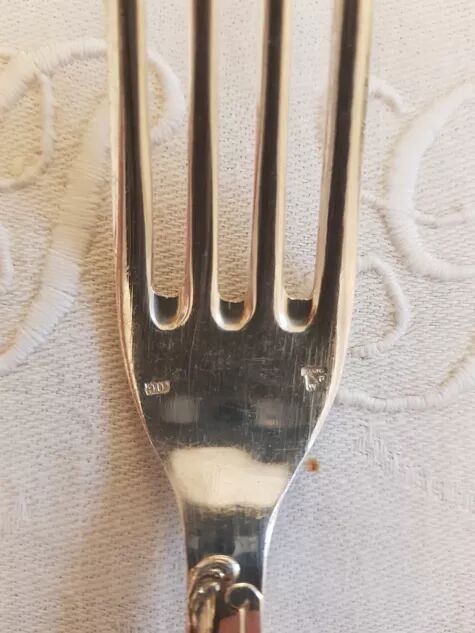 Silver cutlery set 37 pieces Louis XV style