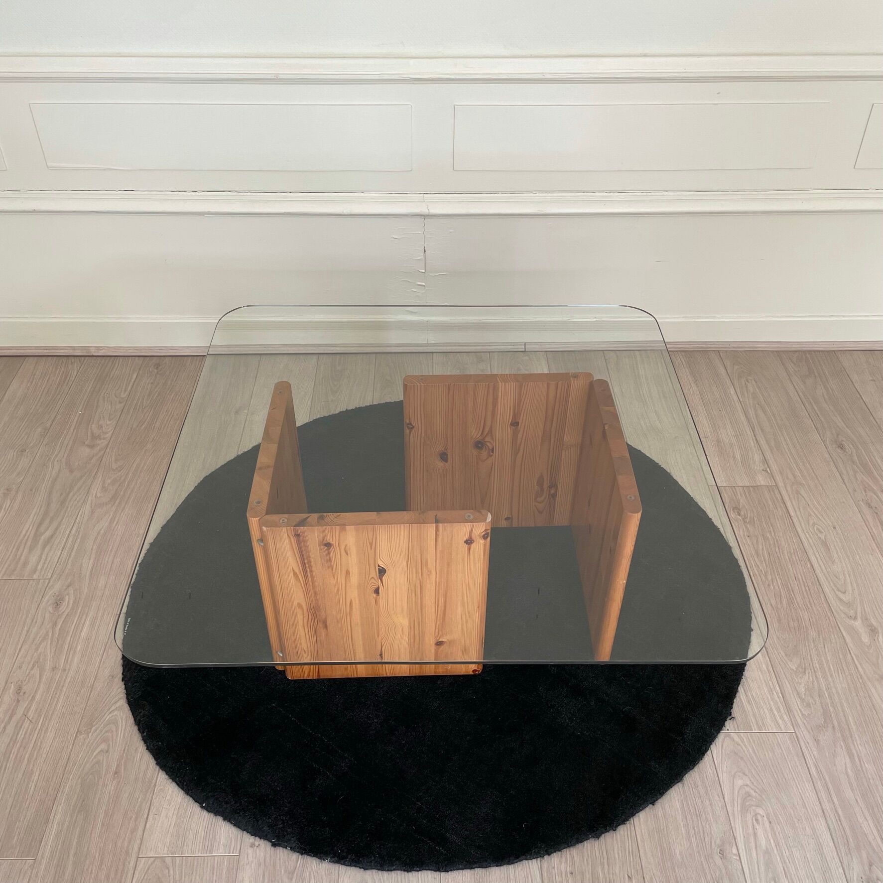 Coffee table "lagun", square model, sweden, ikea 1980