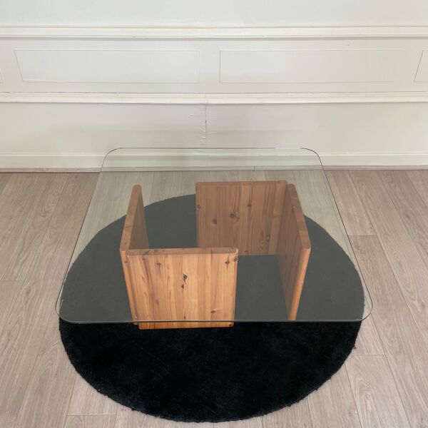 Table basse ''lagun'', modèle carré, sweden, ikea 1980
