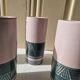 Set of 5 Ceramic Glasses Yvon Roy Dlg Capron Picault