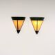 Pair of Scandinavian conical wall lamps in metal and bakelite, 1950s/1960s