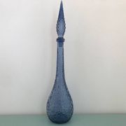 Carafe empoli violet mauve petits bulles hobnail