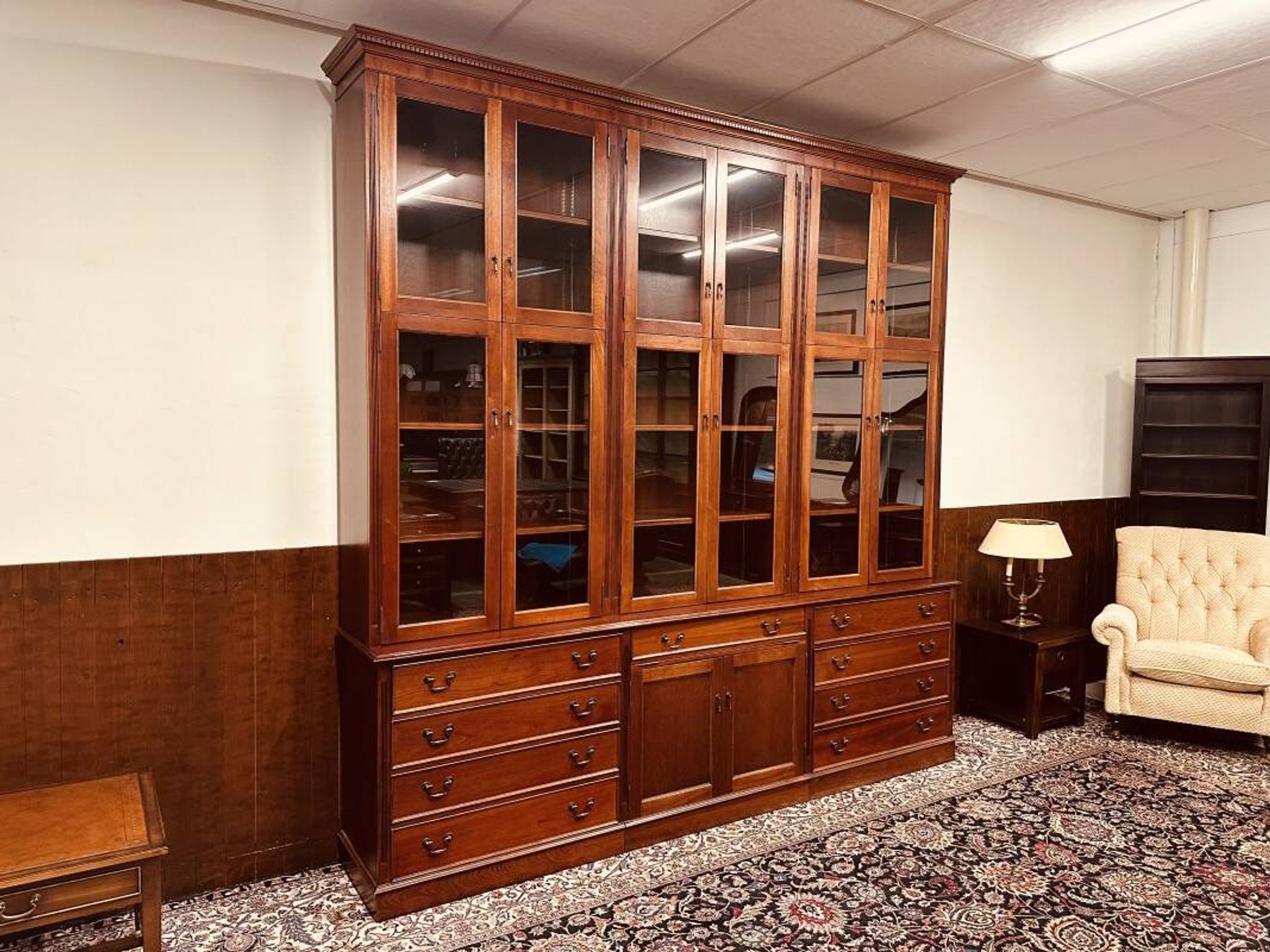 Classic English Mahogany Library Cabinet