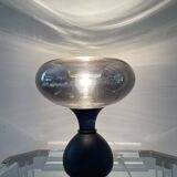 Vintage lamp in metal and smoked glass