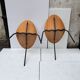 Set of "A6" chairs, Joseph-André Motte for Steiner, wood and leather, 2000s – France