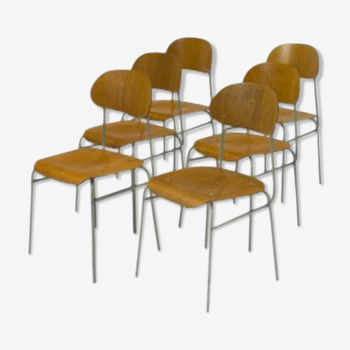 6 school chairs