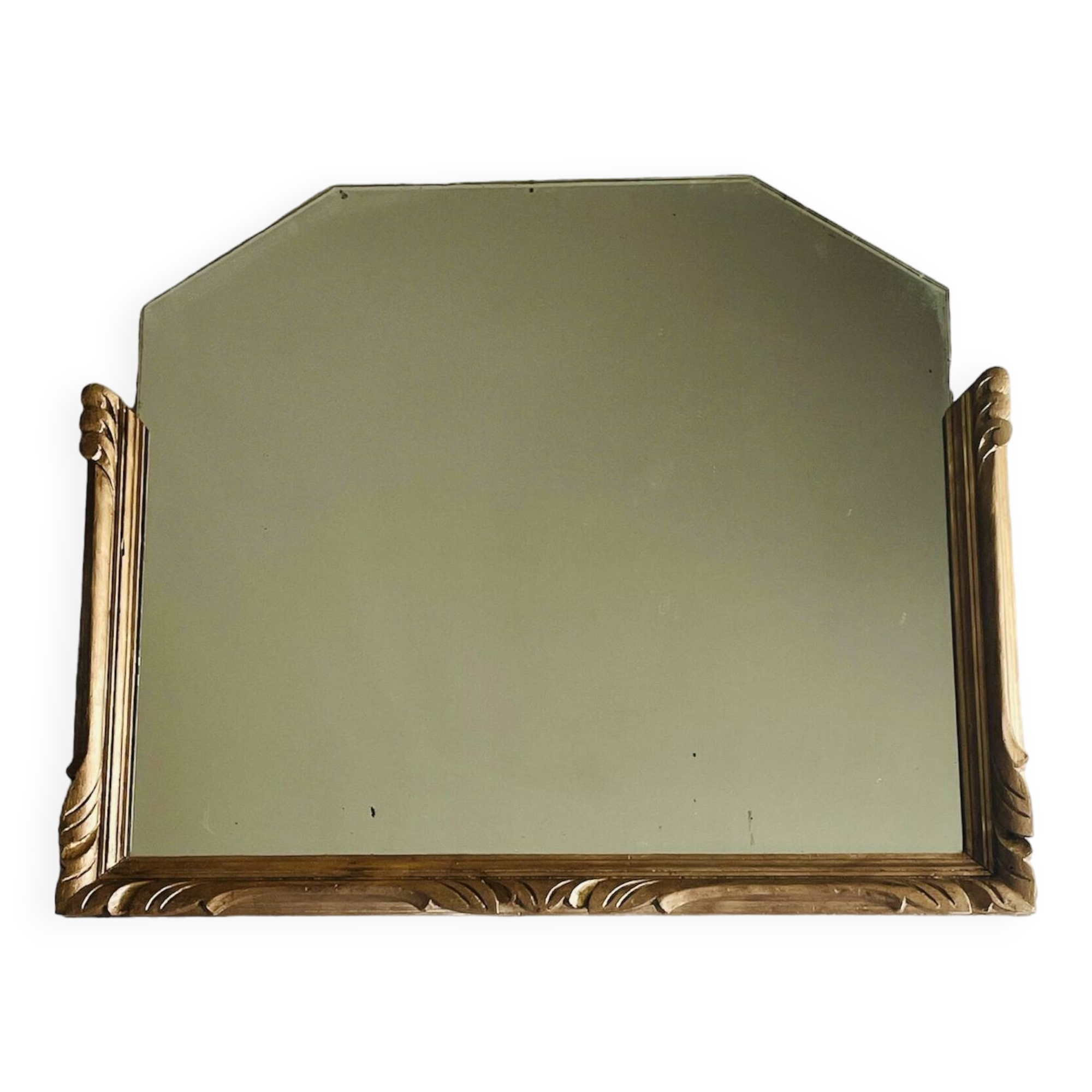 Miroir Art déco en bois doré 74x61