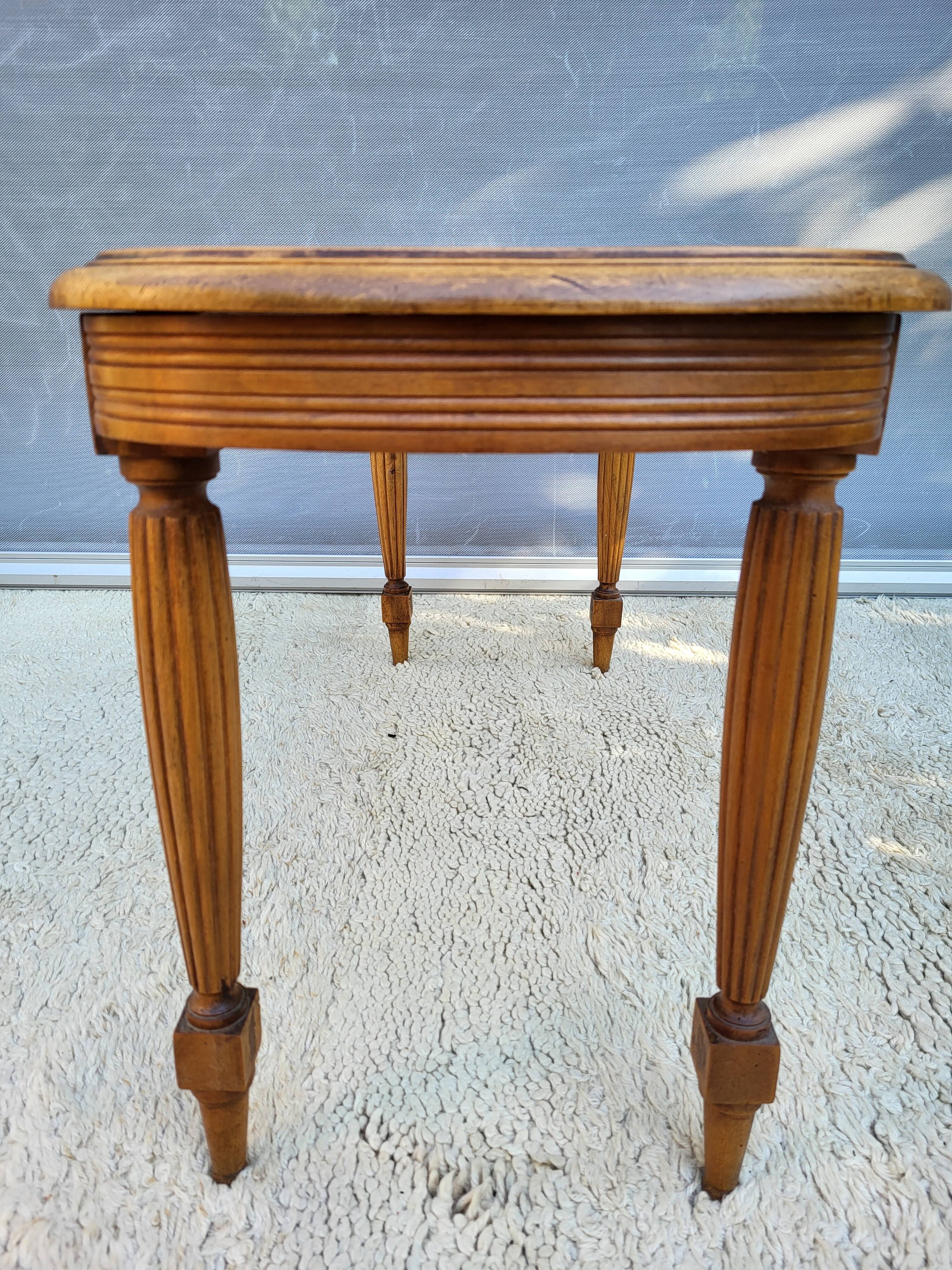 Louis XVI style piano bench in wood and cane