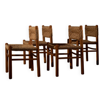 Ensemble de chaises en osier des années 1960